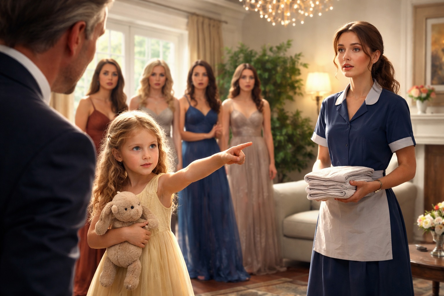 Hennes röst krossade hans värld: Ögonblicket då hans dotter valde en hushållerska framför alla kvinnor han hade valt ut. Det var ett beslut som skulle förändra allt…005