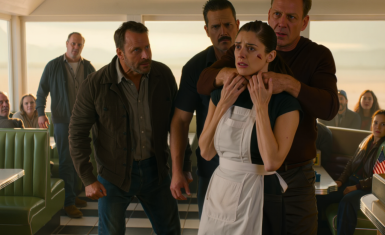 Ingen i restaurangen vågade titta upp när han sa till hennes far att betala 30 % mer från och med den här månaden, och ännu färre vågade röra sig när hans hand lyfte ägarens dotter lätt från golvet, som en påminnelse om vem som satte reglerna på den där blocket — förutom den ensamstående fadern i hörnet, som vände blad i sin tidning, satte ner sitt kaffe, sade två lugna ord och gick därifrån med några män som gick ut ur stället utan att inse att de just hade satt sina händer på fel man.