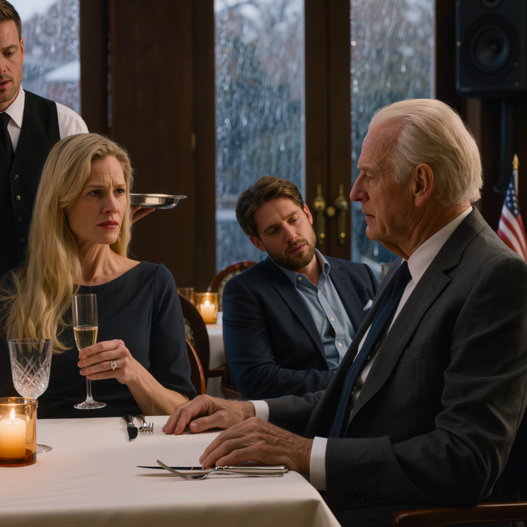 Vid middagen som firade hennes befordran tittade min svärdotter på min gamla jacka och skrattade, “Du är en gratisåkare.” Hon trodde att hon hade pressat ner mig tillräckligt, och till och med bjöd in mig till samma restaurang hon valt för att bevisa att jag inte hör hemma där, tills servitören böjde sig och tilltalade mig som ägare — och jag tittade rakt på henne och sa en mening som fick hela bordet att tystna.