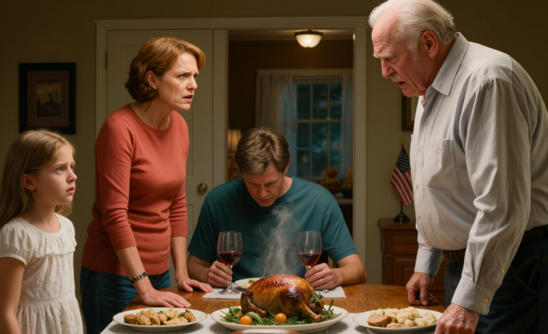 Min dotter tittade på mig som om jag var en börda och skrek sedan, “Tyst, änkling,” mitt framför middagsbordet i det hus jag byggt med mina egna händer för min fru och barn. Nästa morgon packade jag tyst min väska, lämnade ett brev på köksbordet, och när hon läste det, blev hennes ansikte blekt och stilla, som om hon visste att något hemskt var på väg som inte kunde göras ogjort.