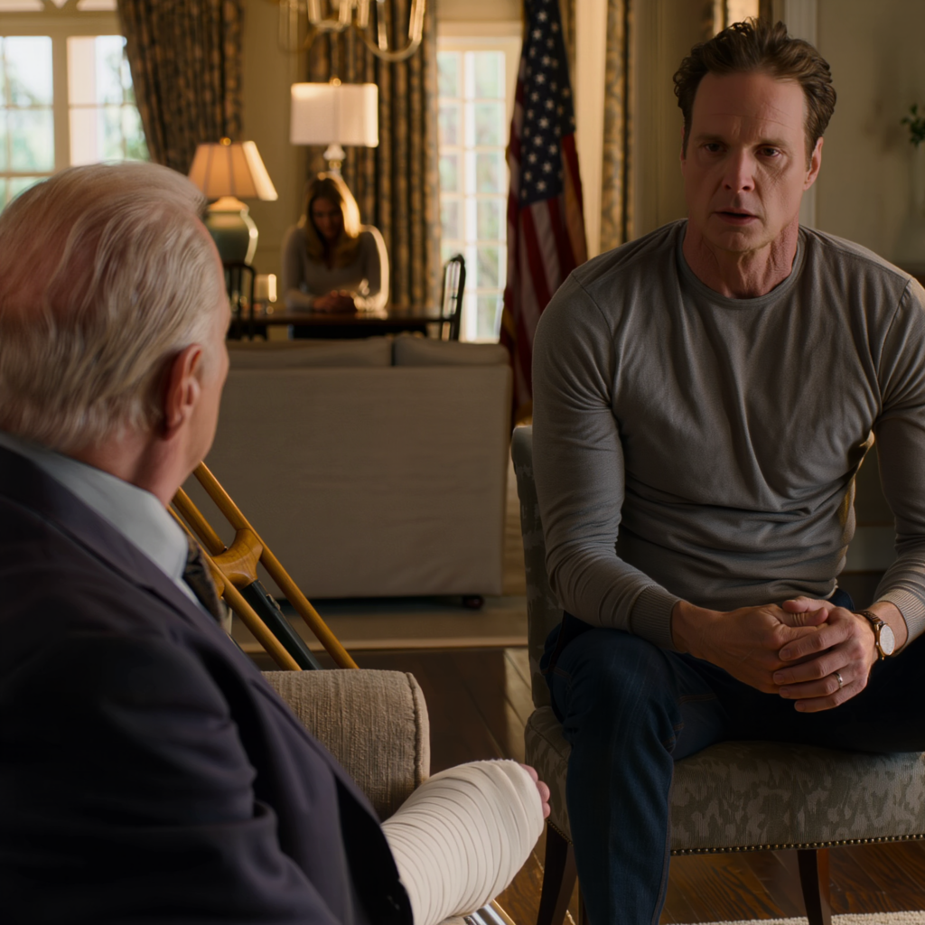 Jag hade brutit benet och bad bara min svärson att hämta ett glas vatten, han tittade inte ens på mig och sa kallt att jag skulle fixa det själv, min dotter hörde det tydligt men valde att förbli tyst, jag tog bara mina kryckor och gick in i köket — vissa misstag börjar väldigt små, tills folk inser att det är för sent att ta tillbaka dem.