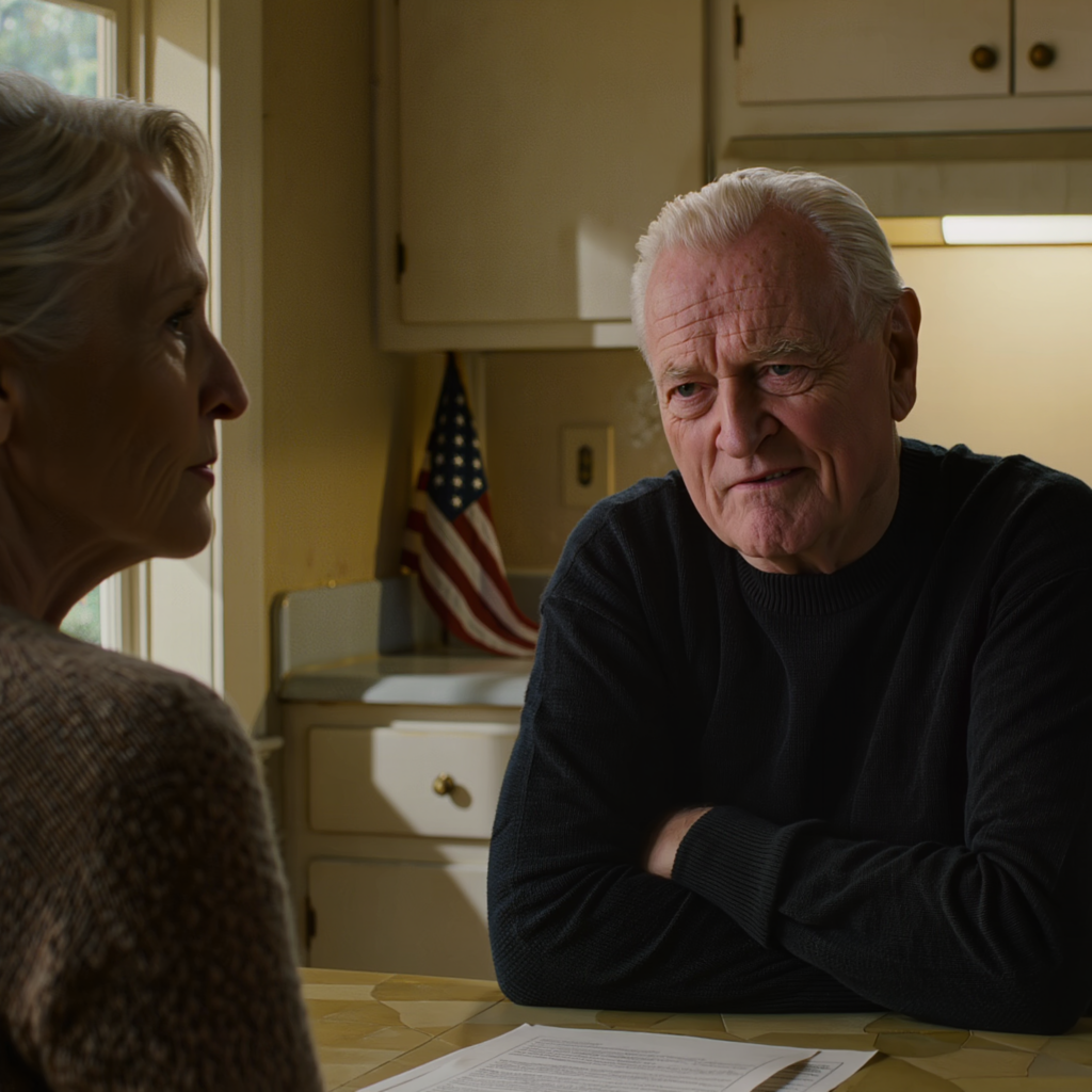 Vid 68 års ålder bad min man om skilsmässa, satte sig vid köksbordet och sade helt enkelt att han skulle ta huset, pengarna, allt efter 43 år tillsammans, med juridiska papper redan utlagda som om jag bara vore en hyresgäst — tills den dag han gick in i rättssalen och insåg att det fanns en detalj om huset som han aldrig hade brytt sig om att fråga om.