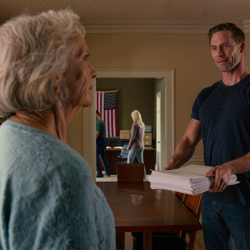 På min 65-årsfest, medan Logan fortsatte att fråga om förtroendet, kassaskåpet och huspapperna, undertecknade jag tyst hela mitt arv värde flera miljoner dollar till förtroendet; klockan 6:00 nästa morgon ringde Natalie och bad, “kom inte hem idag,” och när jag såg flyttbilen på min veranda i Tacoma, var den kallaste delen att de hade förberett sig som om jag aldrig skulle få reda på det i tid