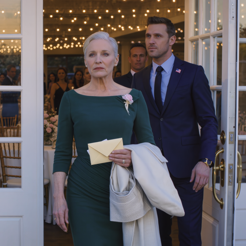 På min sons bröllop, ryckte han till: “Lämna nu, mamma. Min fru vill inte att du är här.” Jag gick ut utan ett ord. Nästa morgon ringde han igen: “Mamma… jag behöver husfilen.” Jag pausade, och svarade med fyra ord han aldrig kommer att glömma… – Nyheter