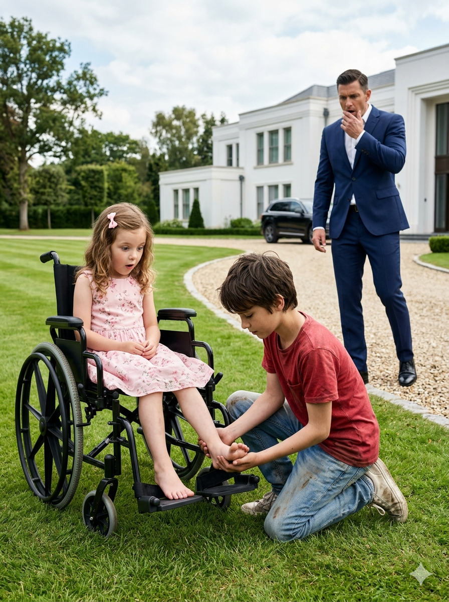 Ochronny ojciec pośpieszył, aby powstrzymać biednego chłopca przed dotknięciem nóg swojej córki na zewnątrz ich rezydencji—aż do momentu, gdy zamarł, gdy jej palce ruszyły się po raz pierwszy… Nieświadomy, że chłopak miał zamiar ujawnić rodzinny sekret, którego się nie spodziewał