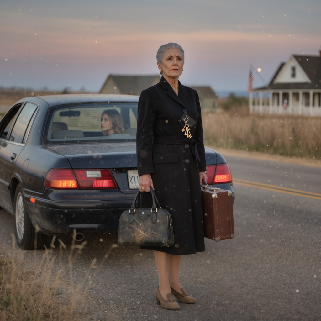 Depois do funeral do meu marido, minha filha me levou por uma estrada de terra empoeirada e disse, ‘Mãe, saia aqui. A casa e o negócio são meus agora.’ Fiquei na poeira, segurando minha bolsa, enquanto ela partia sem olhar para trás. Sem telefone. Sem dinheiro. E foi aí que percebi que não estava sozinha. Eu era livre… mas ela não tinha ideia do que eu tinha construído antes da morte do pai dela.