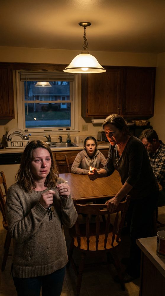 Passei dez anos economizando para minha primeira casa, achando que minha família finalmente teria orgulho de mim. Em vez disso, no momento em que contei a eles, minha mãe bateu a mão no balcão e gritou: “Você nem é casada! Para que você precisa de uma casa?” Quando recusei dar minhas economias para o casamento da minha irmã, ela agarrou meu cabelo e acendeu um isqueiro. As chamas brilharam ao lado do meu rosto — e naquele segundo, percebi a verdade sobre minha família… mas o que aconteceu alguns dias depois me chocou ainda mais.