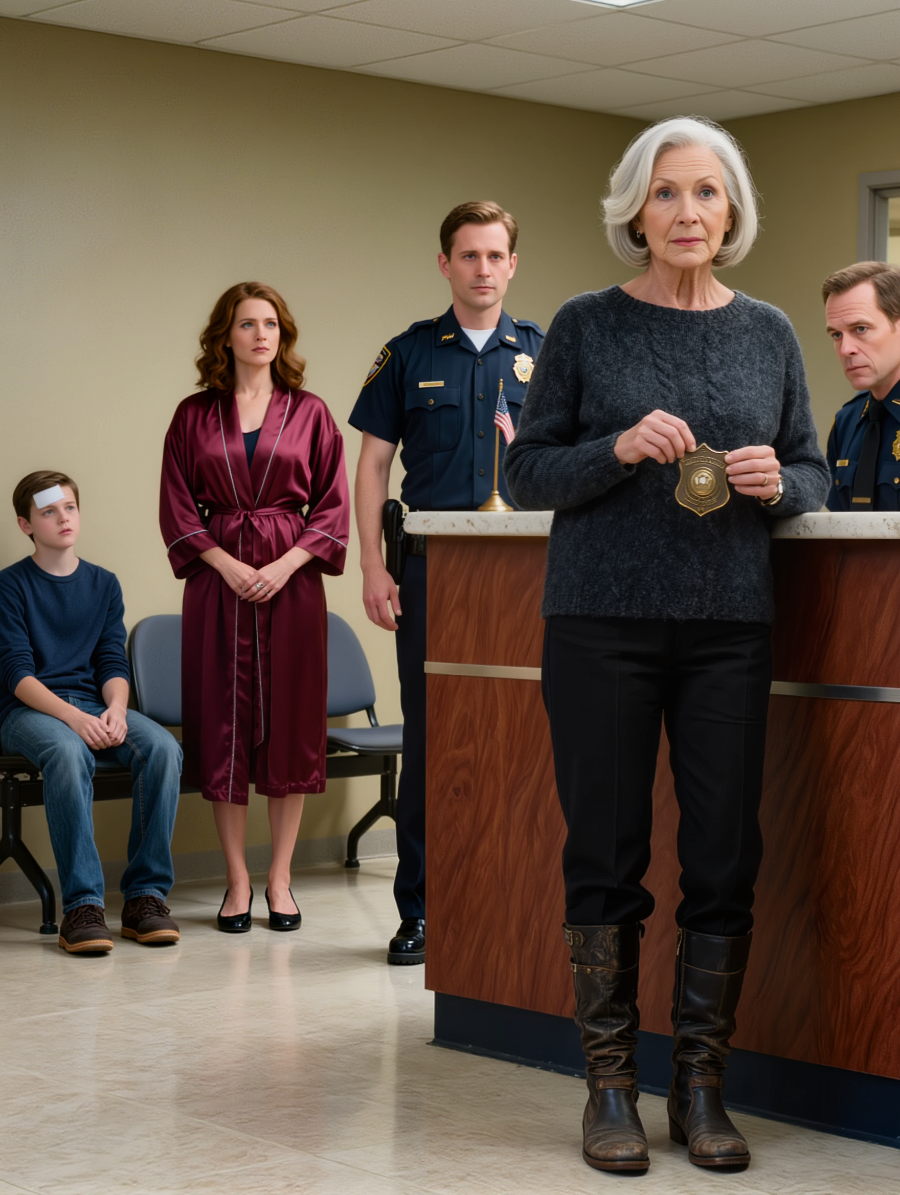 Vänkeläiseni soitti minulle Napa-poliisiasemalta klo 2 yöllä ja kuiskasi, “Isoäiti, isä uskoo häneen.” Poikani käski minun pysyä poissa, mutta olin käyttänyt virkamerkkiä liian monta vuotta jättääkseni huomiotta mitä oli suoraan edessäni. Seuraavana iltapäivänä tein yhden puhelun, katoin hiljaisen illallisen, laitoin ohuen tiedoston lautasien viereen ja odotin, että joku sanoisi vähän liikaa.