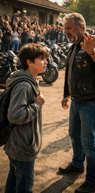 Oni się śmiali, gdy chłopak wyszedł naprzód, i przez chwilę wydawało się, że cały świat się na niego przechylił. Silniki były głośne, słońce ostre, a każde spojrzenie na parkingu wydawało się gotowe, by odepchnąć go z powrotem w cień, w którym prawdopodobnie myślał, że należy. Ale nie ruszył się — nie od razu. Po prostu stał, trzymając plecak jakby to był jedyny element, który go trzymał przy życiu.