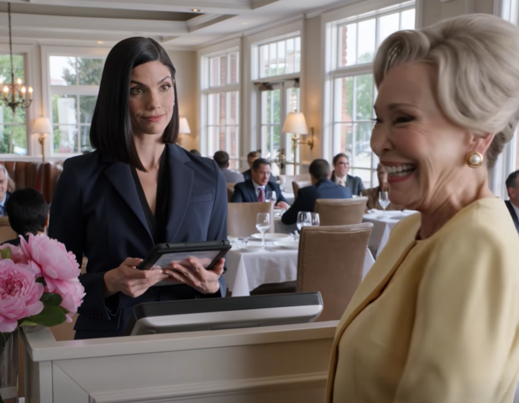 No Dia das Me3es, minha me3e riu de mim no restaurante onde eu costumava trabalhar como gare7om, alto o suficiente para metade da sala ouvir. Eu disse quatro palavras, e o gerente comee7ou a caminhar em diree7e3o e0 nossa mesa com uma expresse3o no rosto que tirou o sorriso do rosto dela.