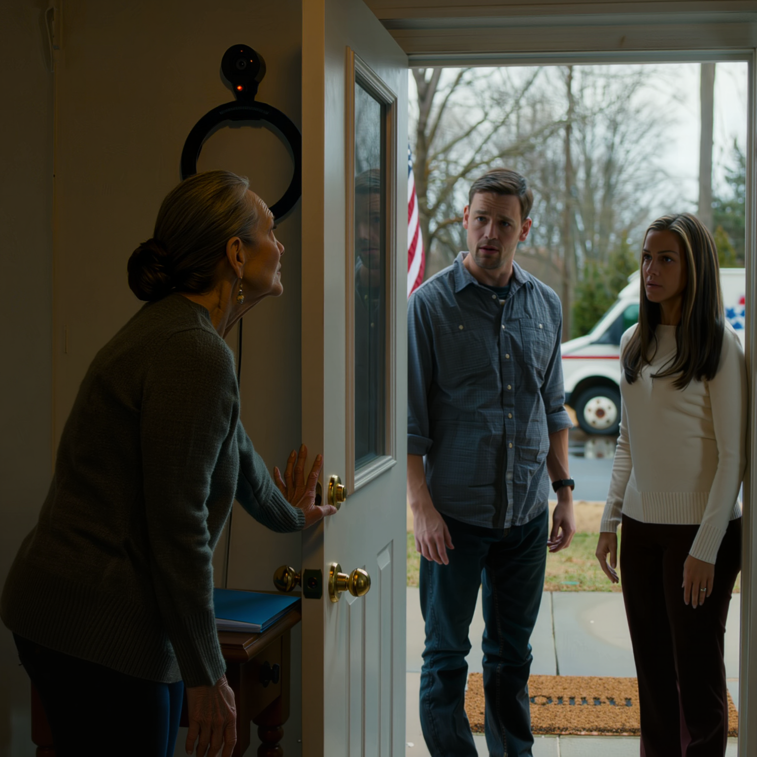 Deixe-nos ficar na sua casa, só até ficarmos estáveis,” meu filho disse, enquanto minha nora olhava para mim como se a resposta já tivesse sido decidida. Eu apenas disse, “Não.” Ambos ficaram imóveis—mas o que me fez gelar não foi o pedido para ficar, foi a maneira como eles se referiram ao andar de cima e a esta casa como se já estivesse incorporada aos seus planos.