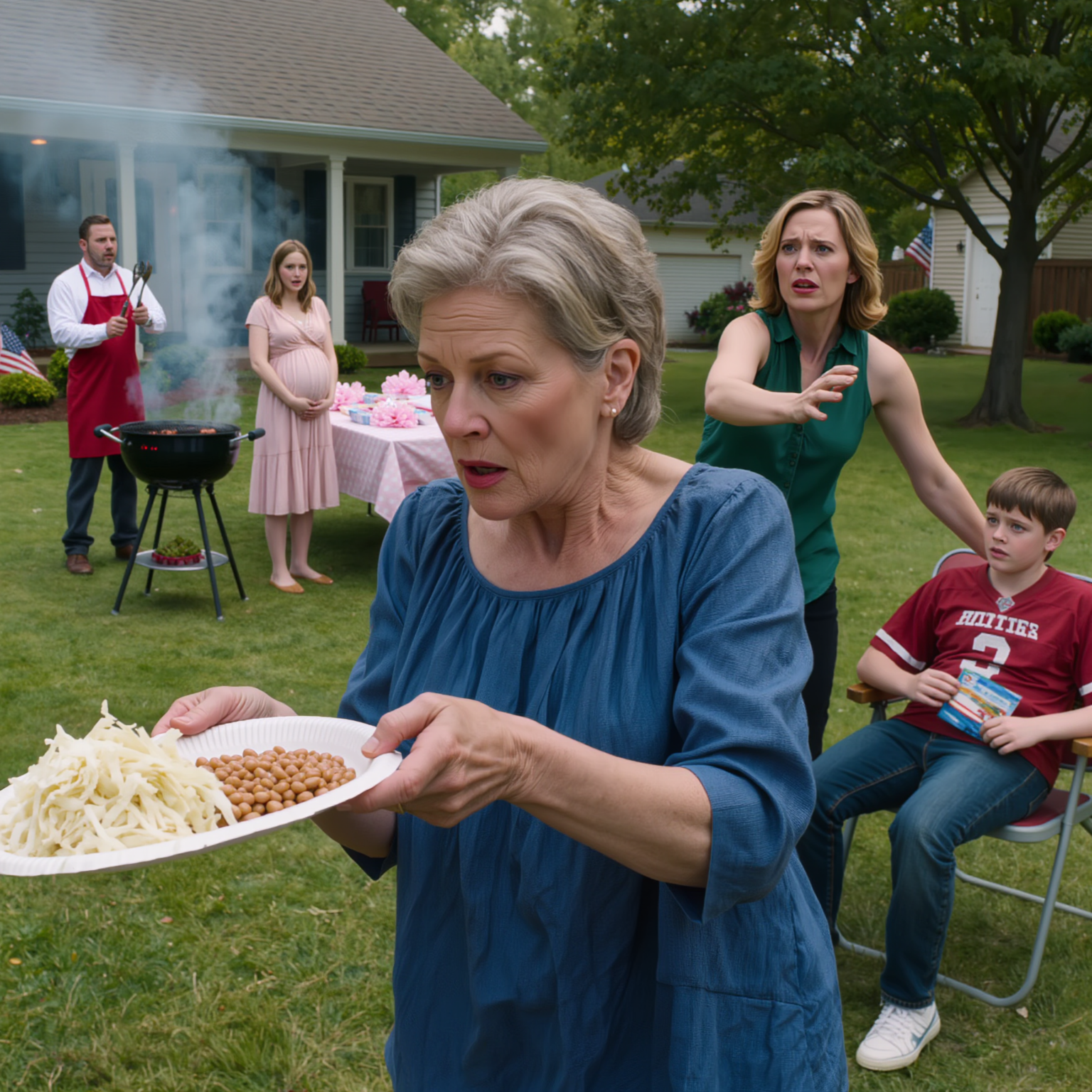 Aamulla isoäidin vauvakutsujen aikana es suburban Columbusin ulkopuolella, miniäni lähetti tekstiviestin, ettei hänen pitäisi tulla aikaisin, ja ripusti kyltin kehottaen käyttämään sivuovea kuten apua järjestäessä, vaikka kyseisen talon asuntolaina oli ollut minun tililläni 14 kuukautta; en väitellyt, vaan vein lahjat sisään pienellä hymyllä… koska jotkut opetukset ovat parempi antaa maanantaiaamuna ja pankki