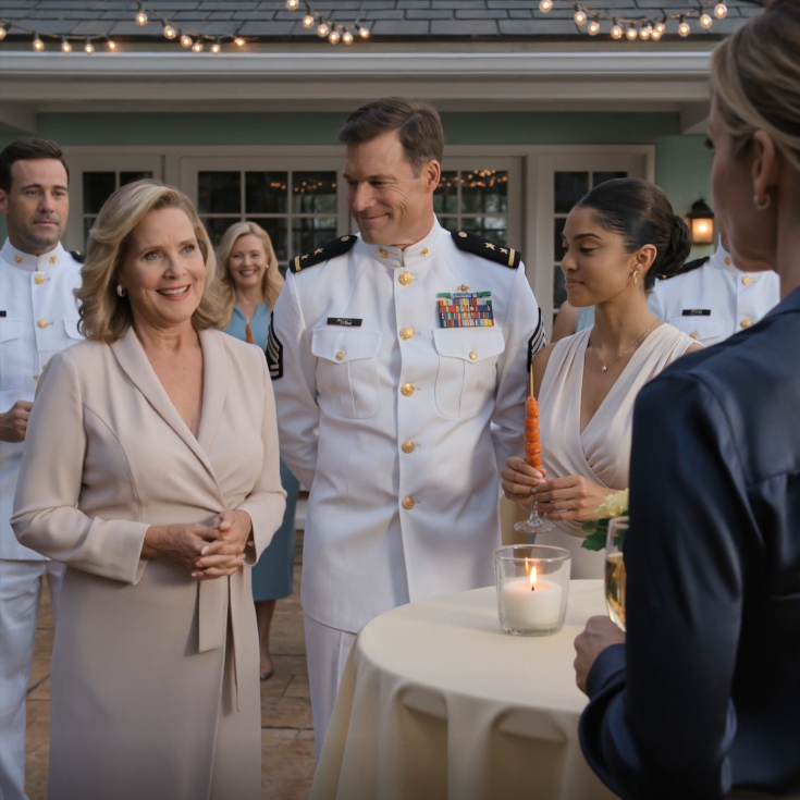 Laura håller Navy-datorer igång, inget glamoröst,” sa min mamma till min systers förlovningsgäster medan hon paraderade en dekorerad SEAL runt hennes trädgård i Virginia Beach som familjens första riktiga hjälte, men när jag satte mitt glas bredvid citronellalyktan, såg honom i ögonen och sa, “Det är den berättelse du gillar bäst,” förändrades luften innan någon visste varför. – Nyheter