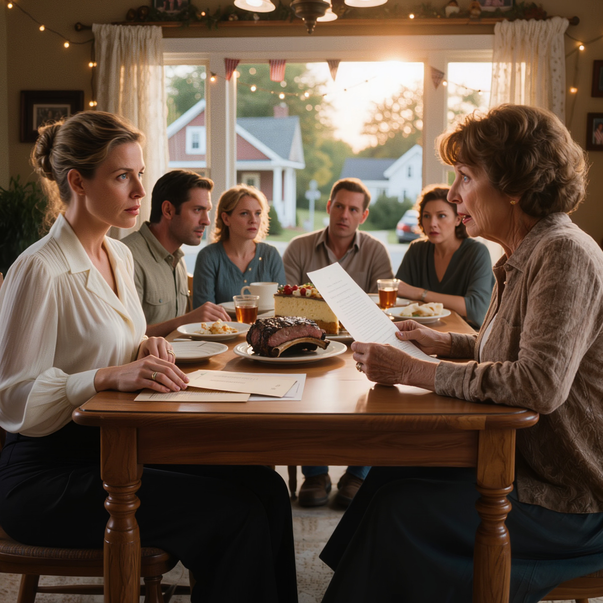 “Esta é a sua última refeição nesta casa,” Mamãe sorriu; eu coloquei um documento na minha bolsa e o coloquei na mesa. “Seu também.” Ela leu uma vez, depois leu novamente. “Você não pode fazer isso!”