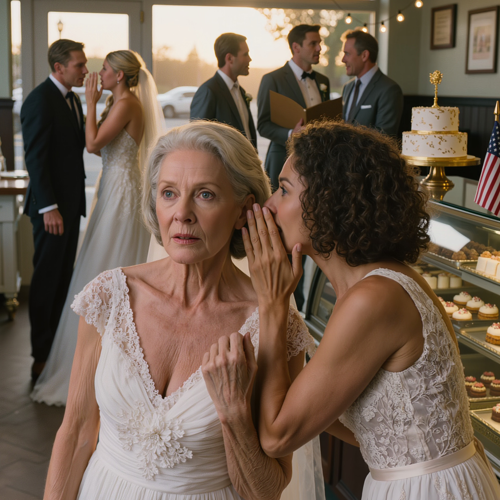 Antes do casamento do meu filho, fui à padaria buscar o bolo. O proprietário agarrou meu pulso e sussurrou: “Há coisas que você precisa ouvir. Venha comigo. Não diga nada. Confie em mim.” Eu estava tremendo — mas segui. Minutos depois, o que ouvi pelo ventilador destruiu tudo.