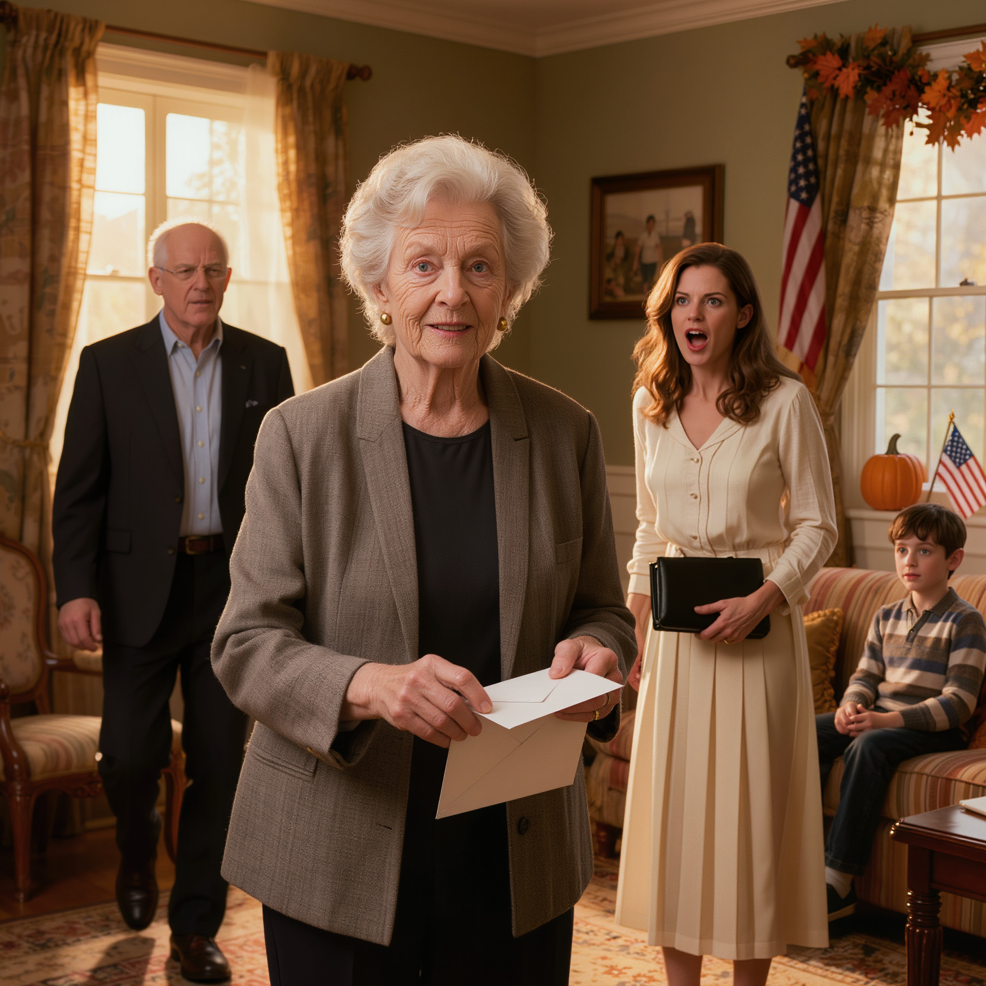 Dirigi por 3 horas na véspera de Ação de Graças, minha nora ligou 15 vezes insistindo para eu cozinhar: “Velha, o que está demorando tanto?” Meu filho entrou na conversa: “Mãe, você sabe que toda a família está morrendo de fome, esperando por você?” Eu desliguei friamente, virei o carro — no próximo segundo, minha ação os deixou completamente surpresos.