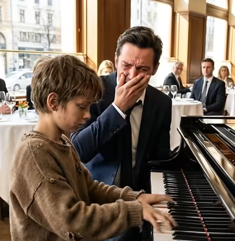MILJONÄÄRIN PYYTÄÄ KOTIETTÖMÄN NUOREN MIEHEN SOITTAMAAN PIANOA— kun hän alkaa, HÄN KÄÄNTYY polvilleen