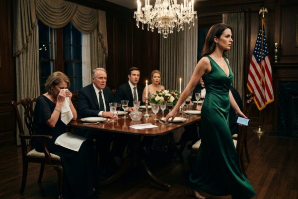På en polerad Manhattan-familjemiddag konfronterade de Sarah, kallade henne självisk och krävde att hon skulle betala 50 000 dollar för sin systers drömbröllop, men ett dolt bankutdrag förvandlade deras grymhet till tystnad innan efterrätten ens nådde bordet.